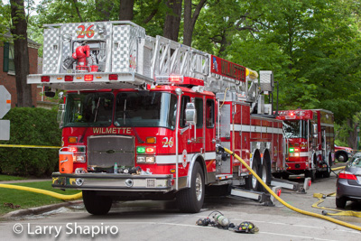 fire in an apartment building 5/28/15 at 506 5th Street in Wilmette IL Larry Shapiro photographer shapirophotography.net